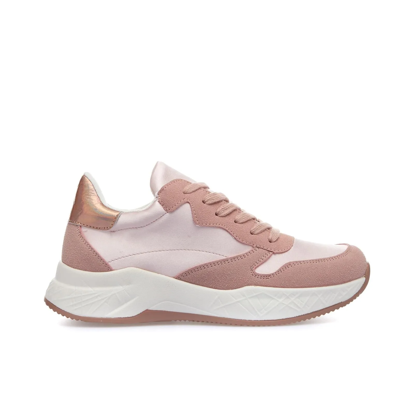 Sneakers rosa con suola chunky