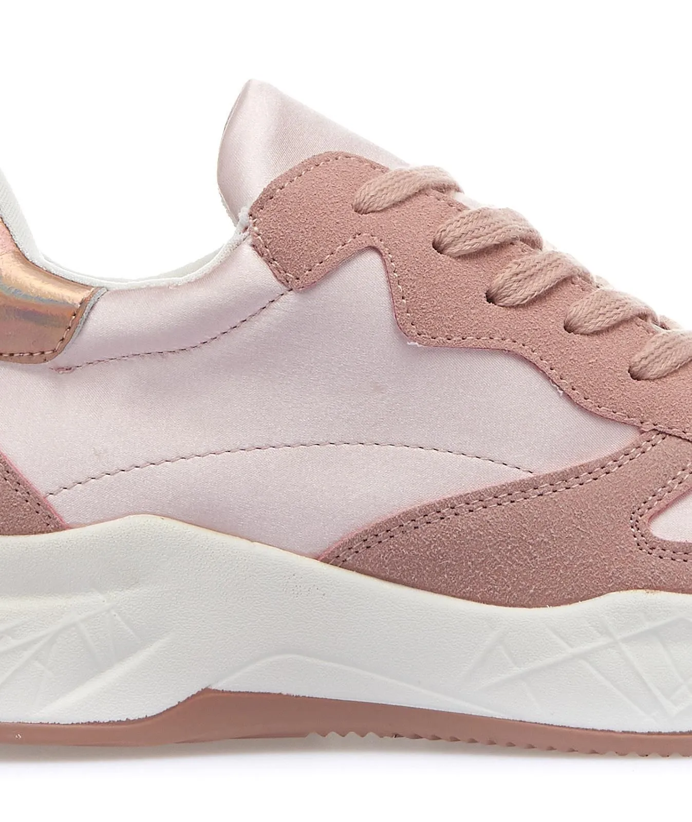 Sneakers rosa con suola chunky