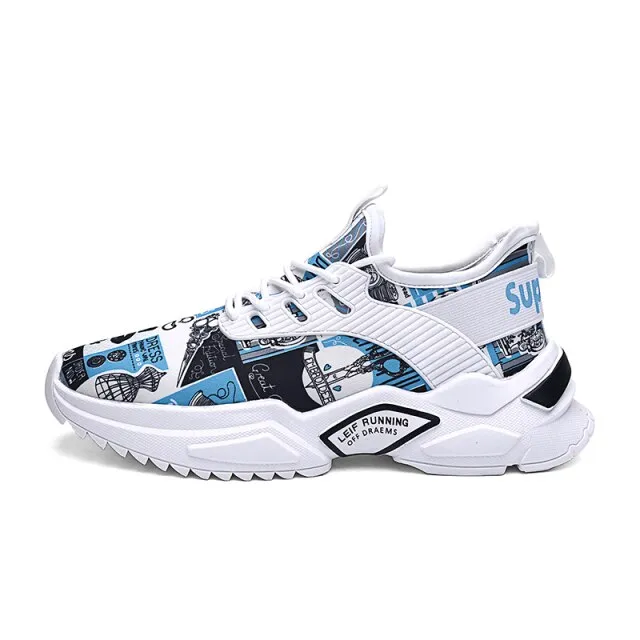 Soft and comfortable cushioning casual men's shoes Breathable leather and mesh sneakers Fashion outdoor walking running shoes