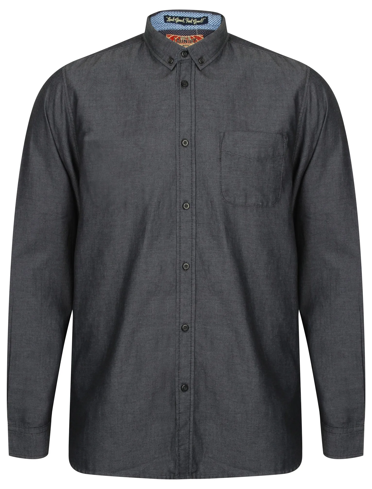 Sonoma Long Sleeve Cotton Shirt In Black - Tokyo Laundry