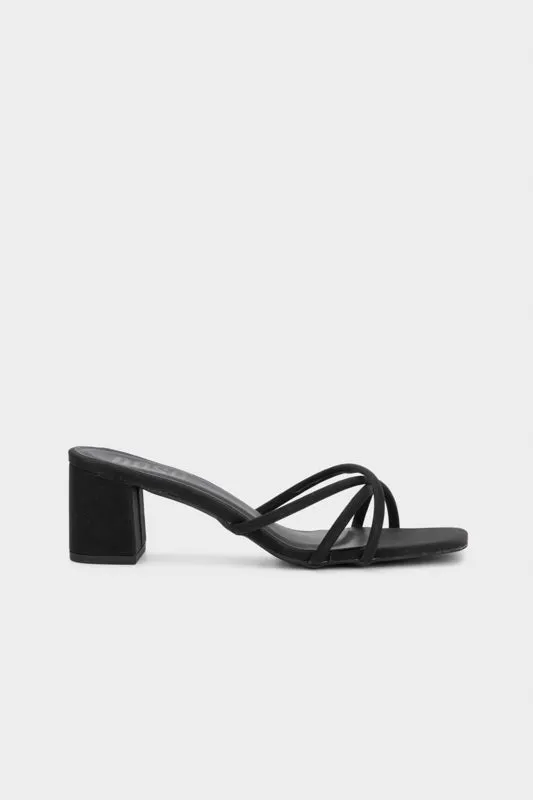 STRAPPY CHUNKY HEEL SLIDE