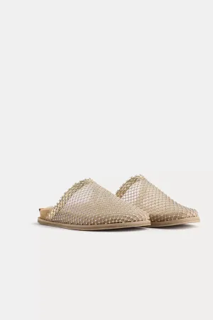 Strass Mesh Flat Sabot