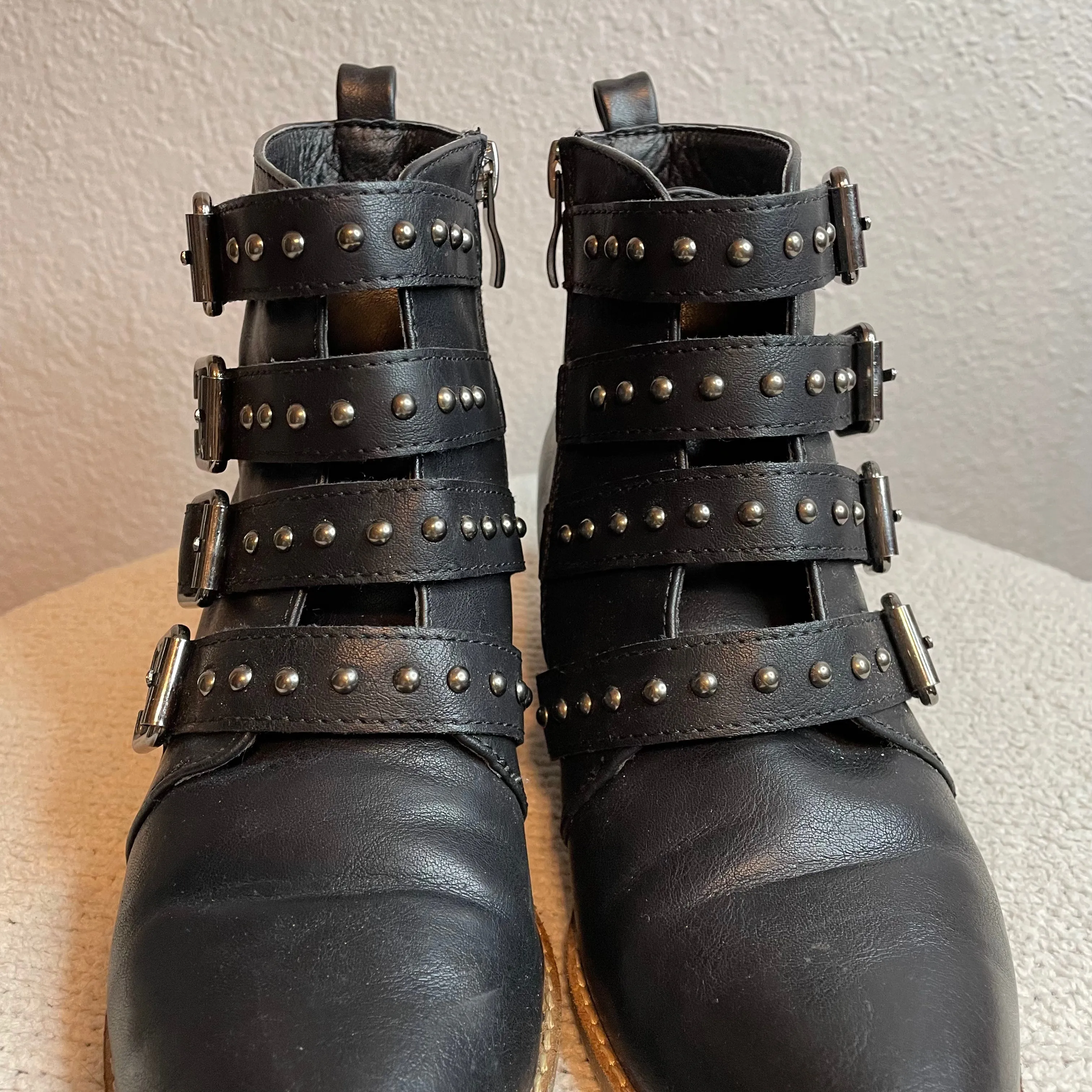 Studded Buckle Booties