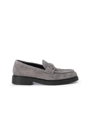 Suede loafers with chunky sole