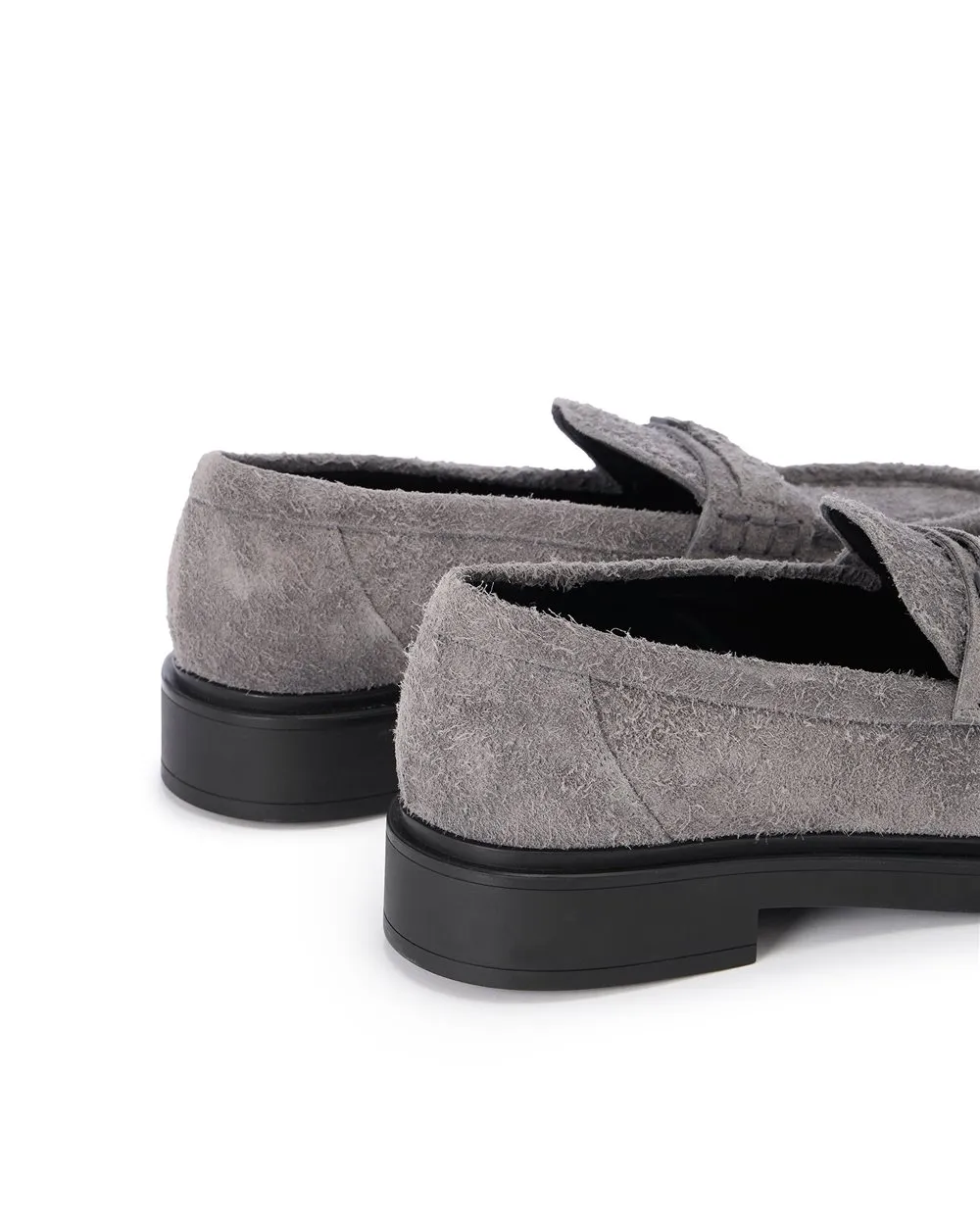 Suede loafers with chunky sole