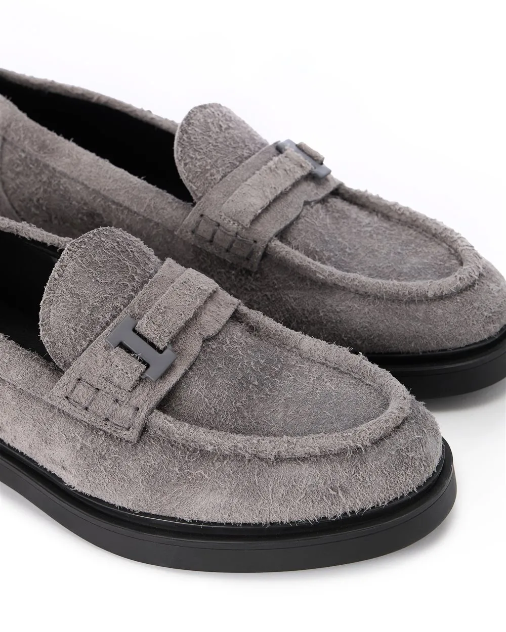 Suede loafers with chunky sole