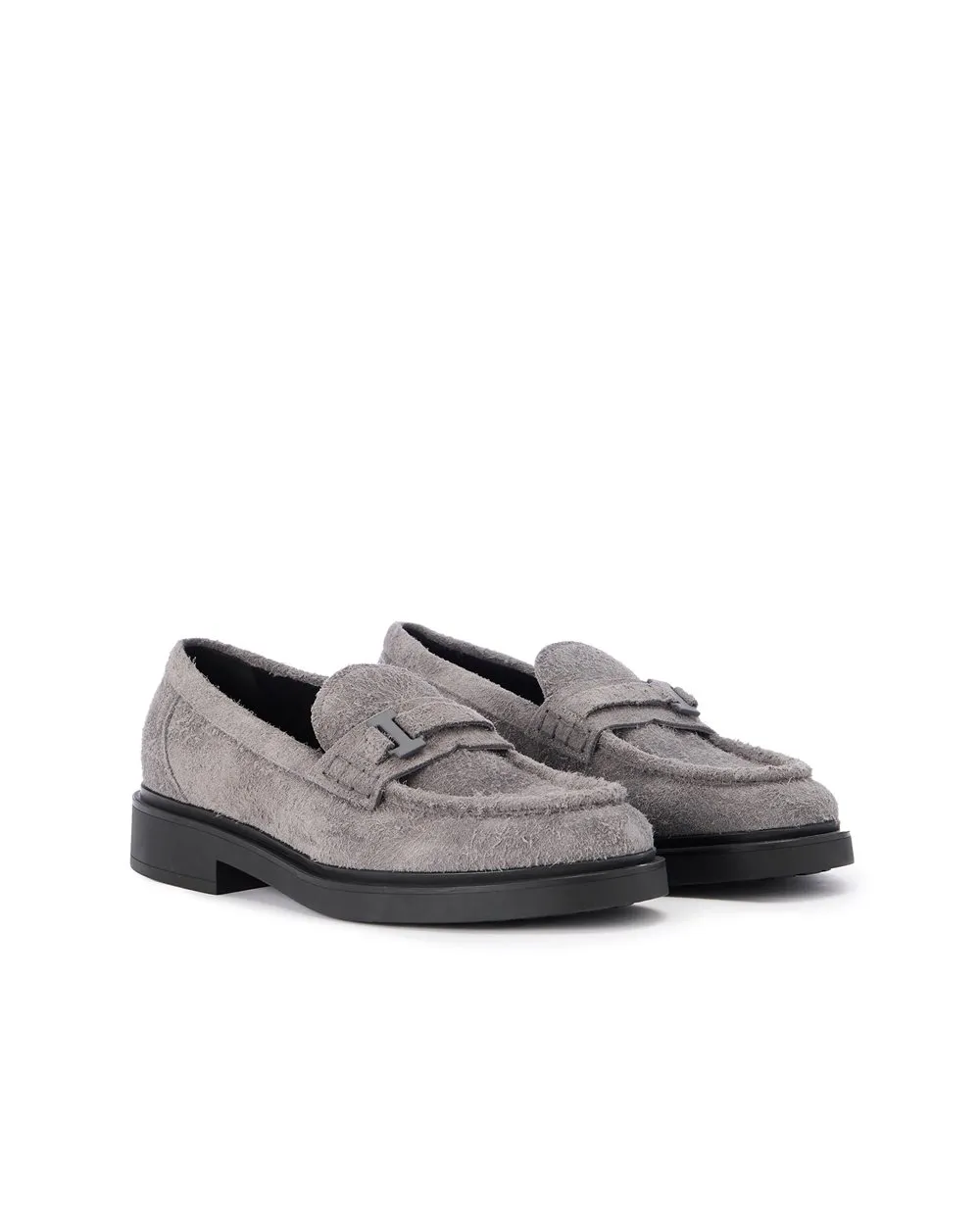 Suede loafers with chunky sole