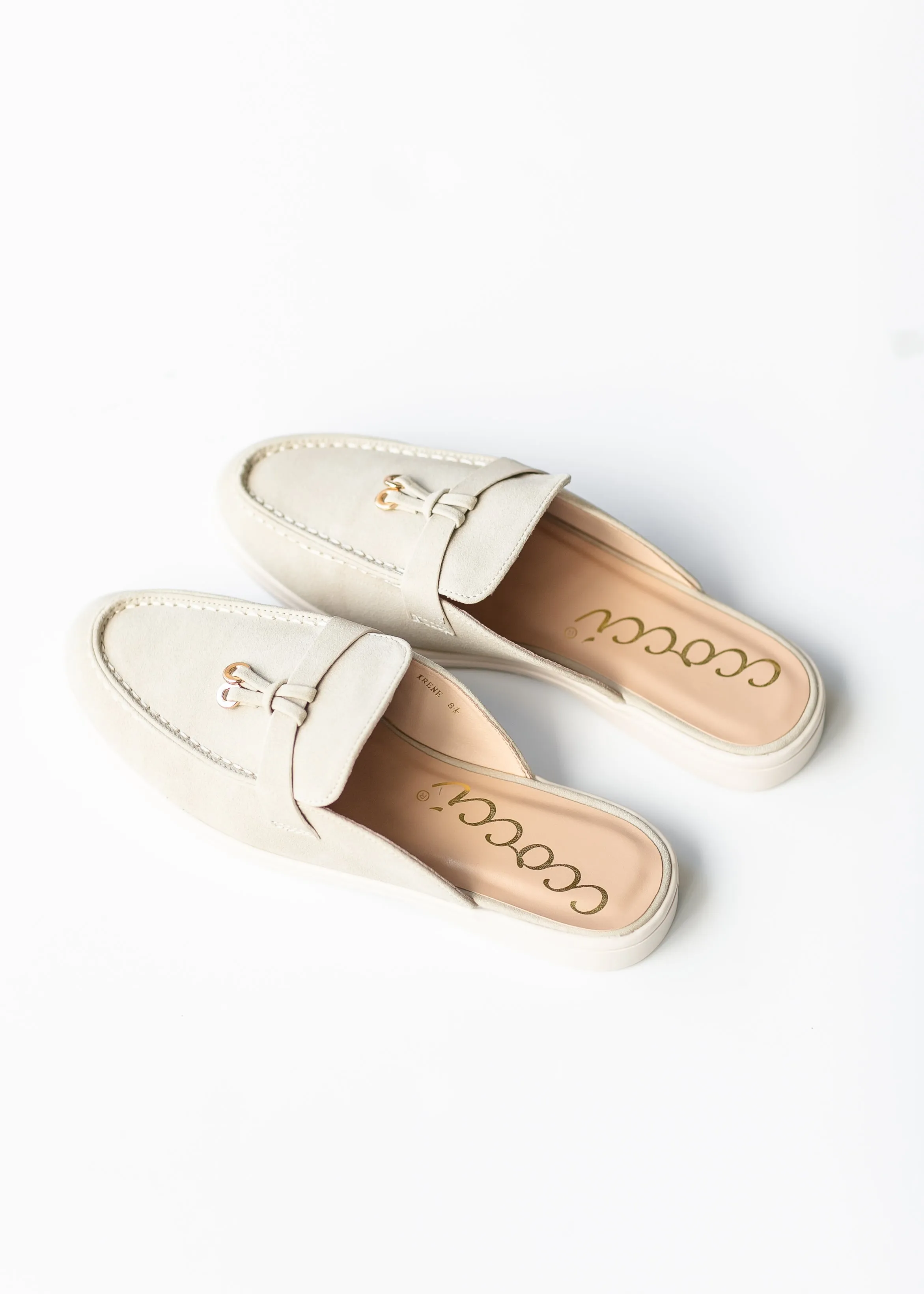 Taupe Faux Suede Loafer Mule - FINAL SALE