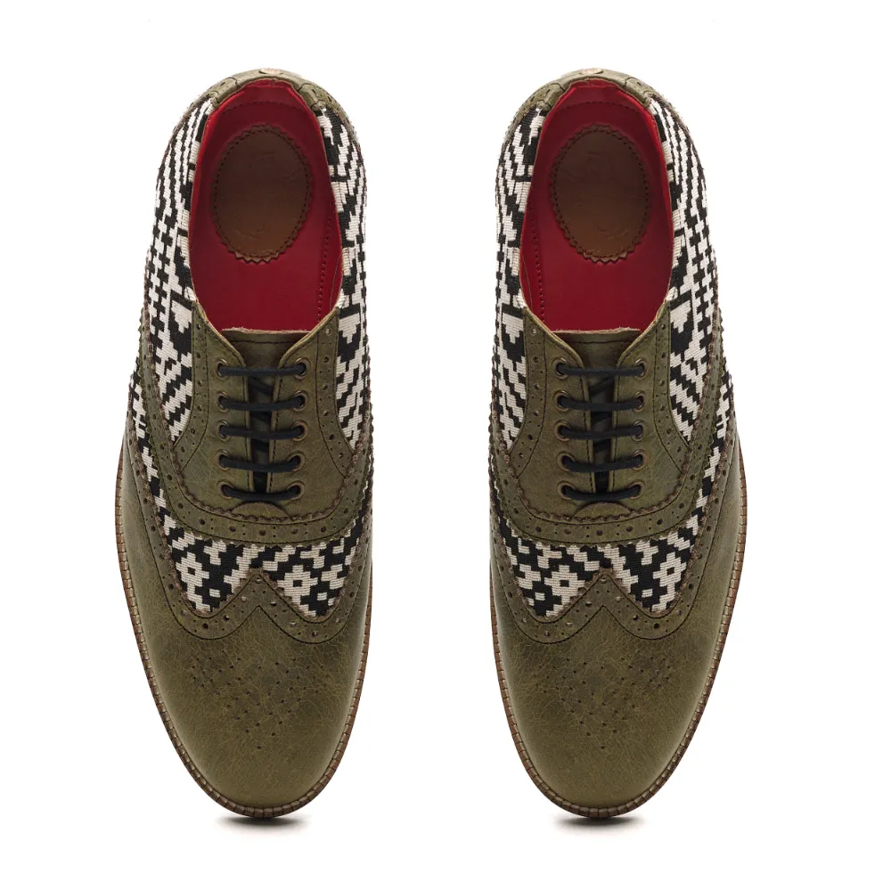 Texo Brogues Men – Olive