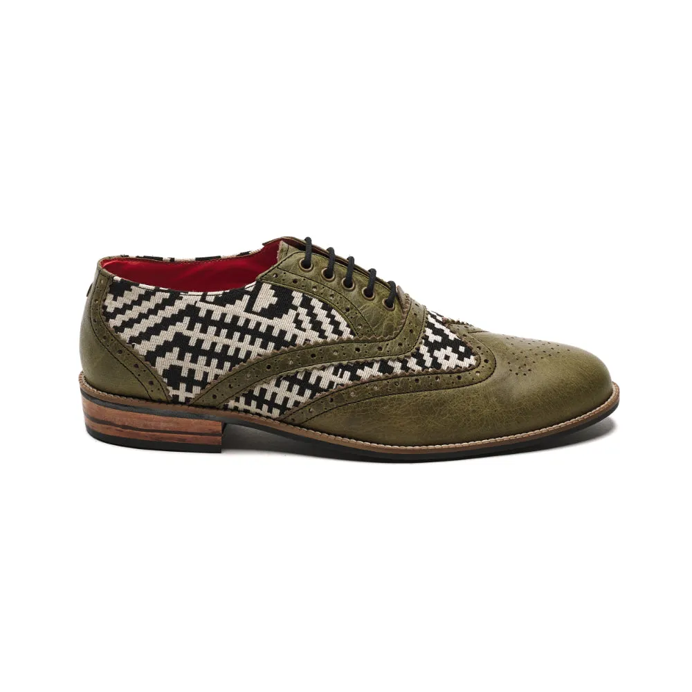 Texo Brogues Men – Olive