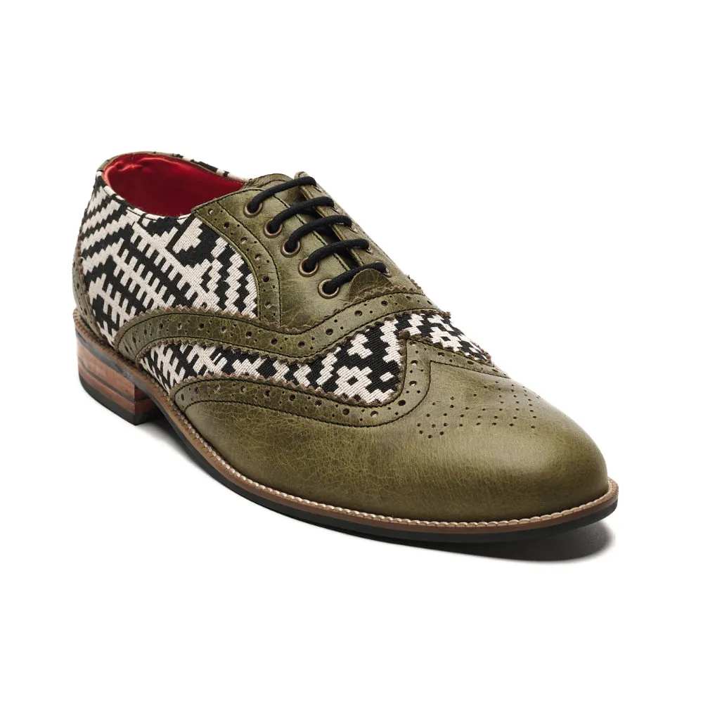 Texo Brogues Men – Olive