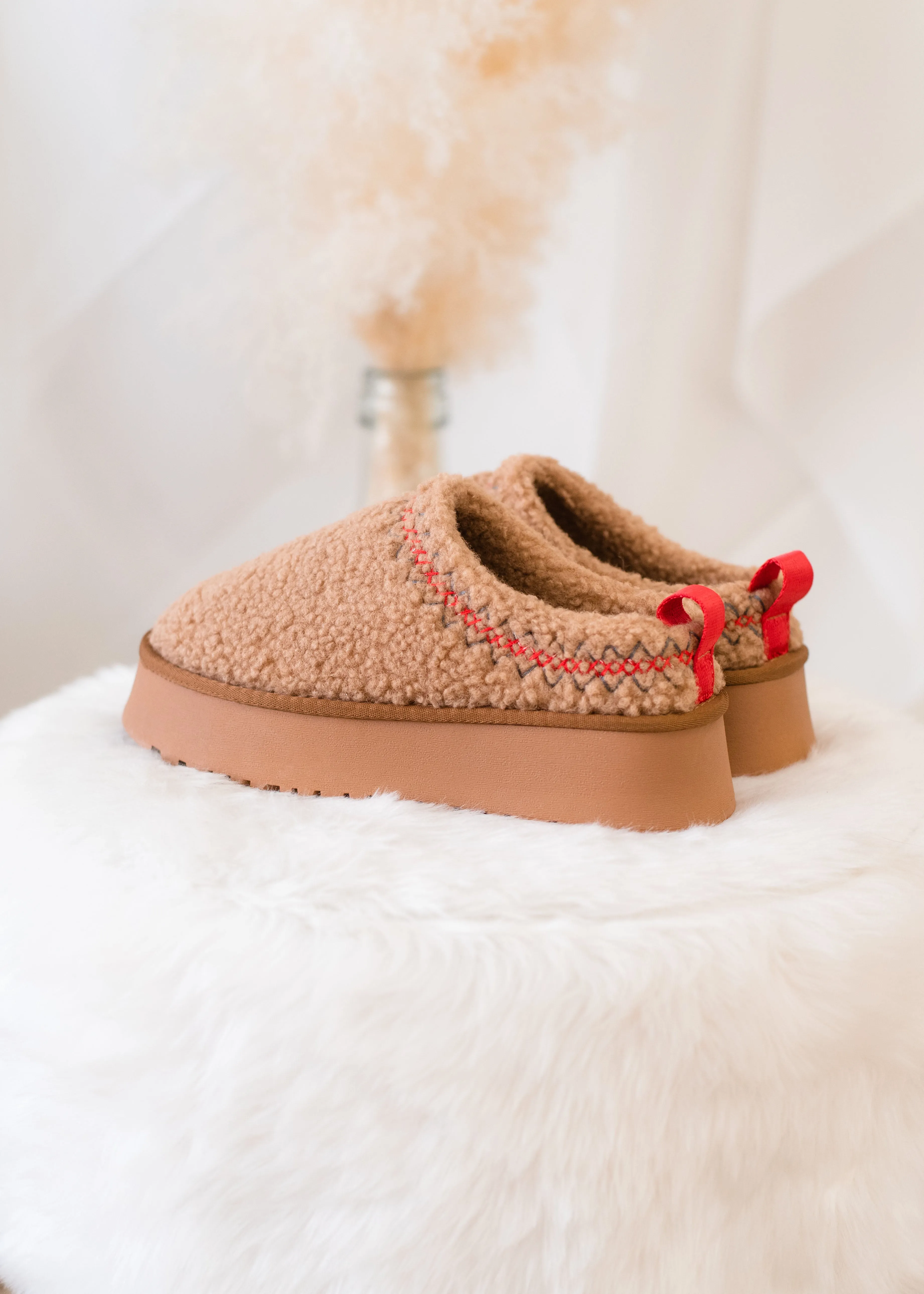 The Isaac Fur Platform Sherpa Slipper