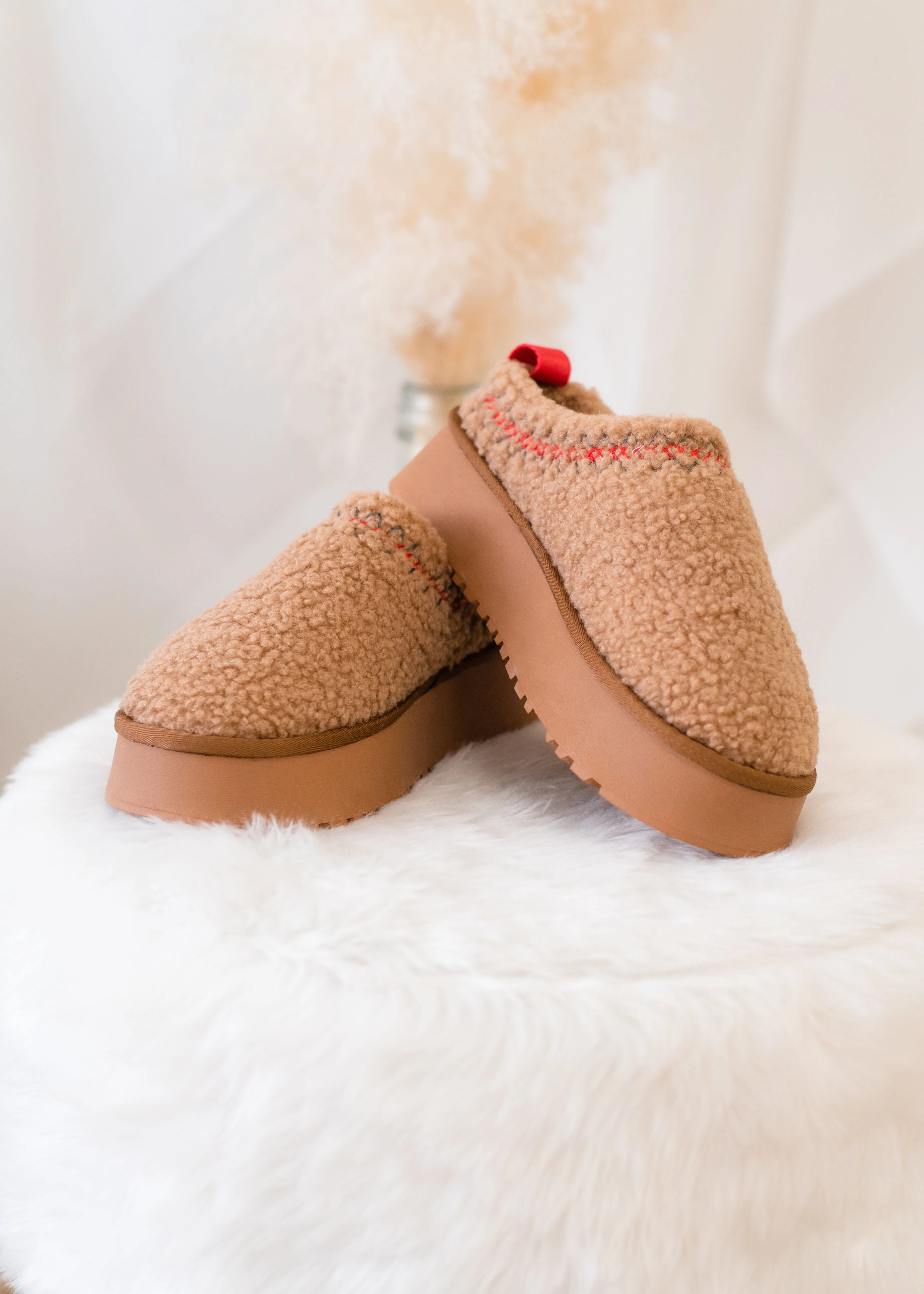 The Isaac Fur Platform Sherpa Slipper