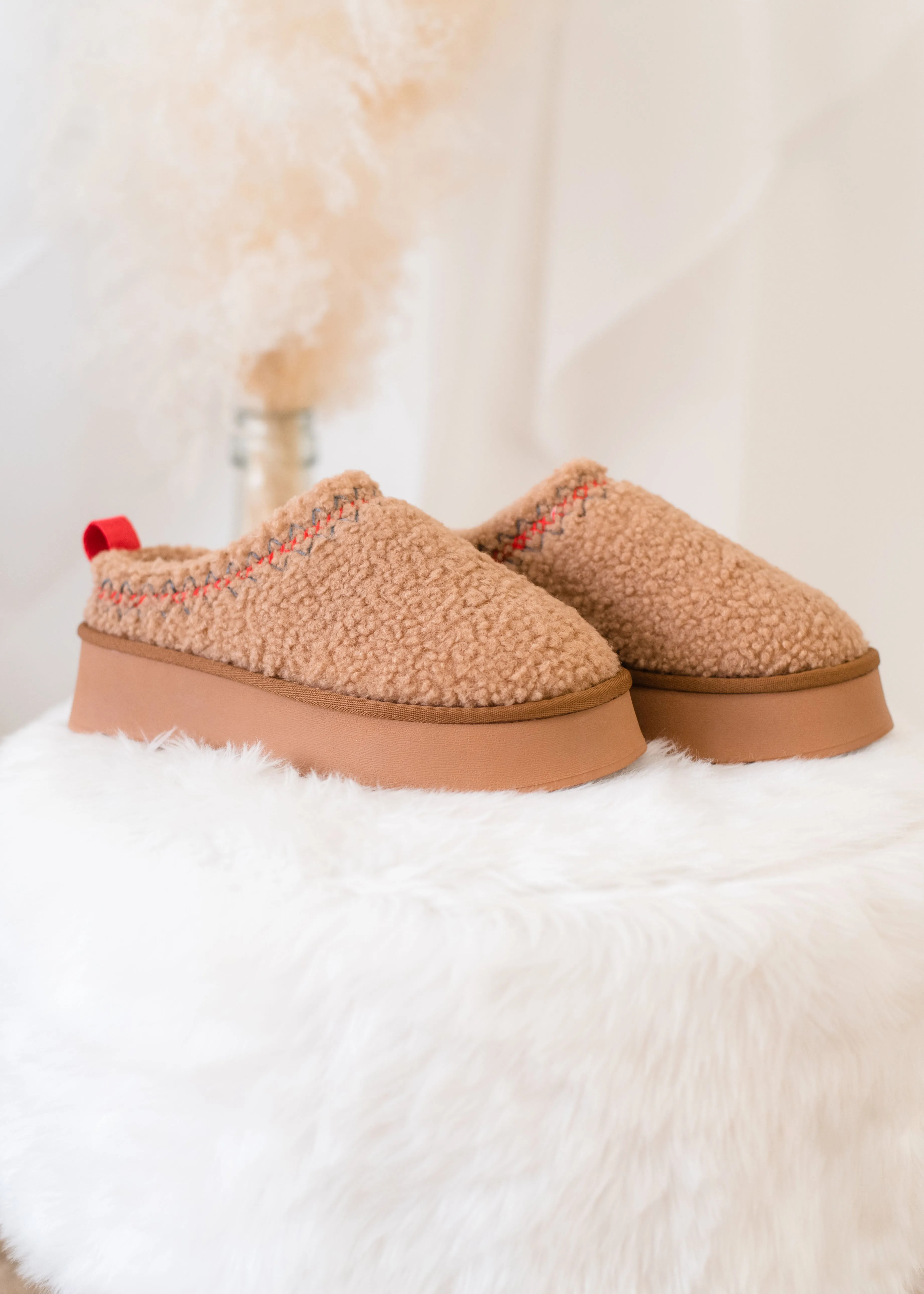 The Isaac Fur Platform Sherpa Slipper