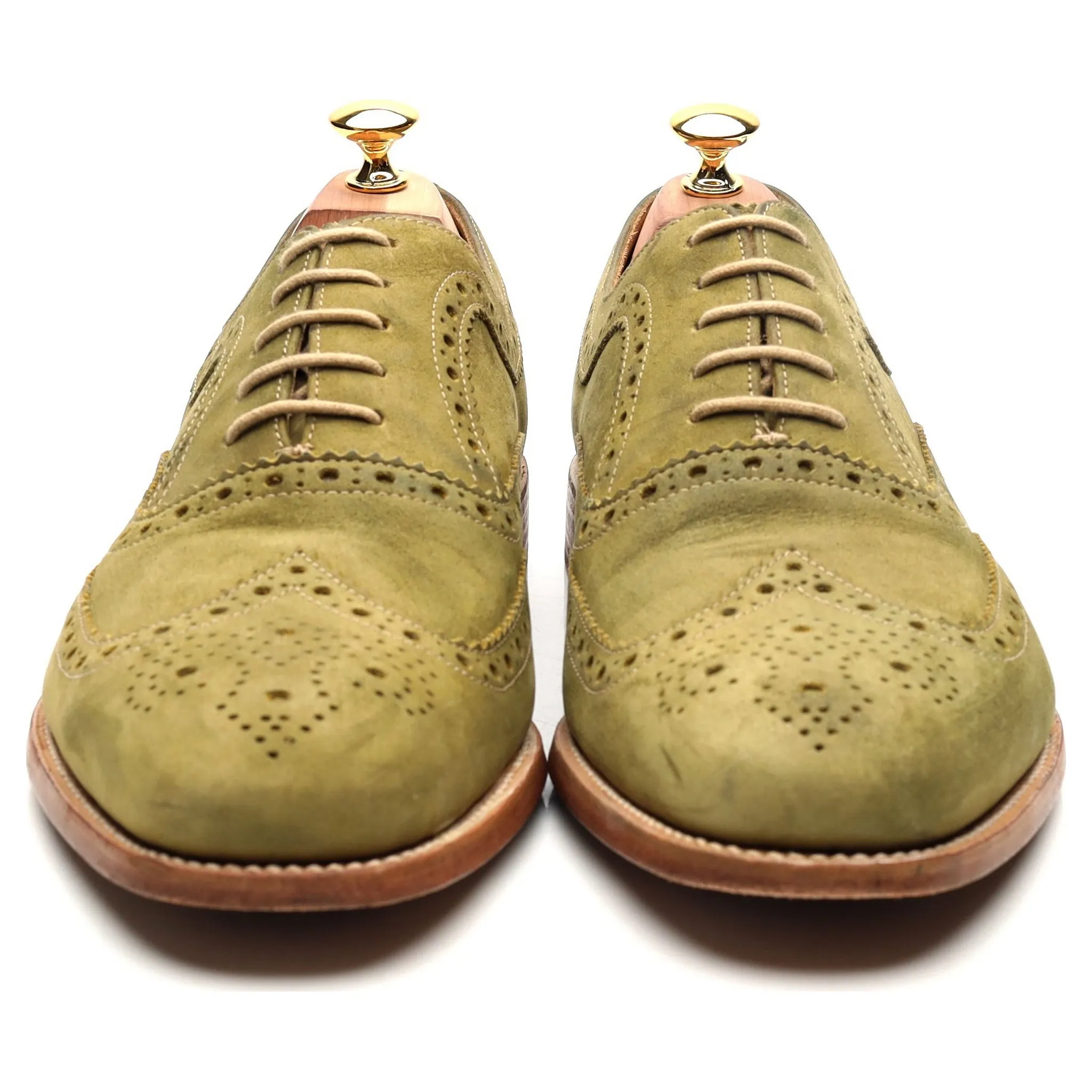 'Tye' Green Nubuck Suede Oxford Brogues UK 11