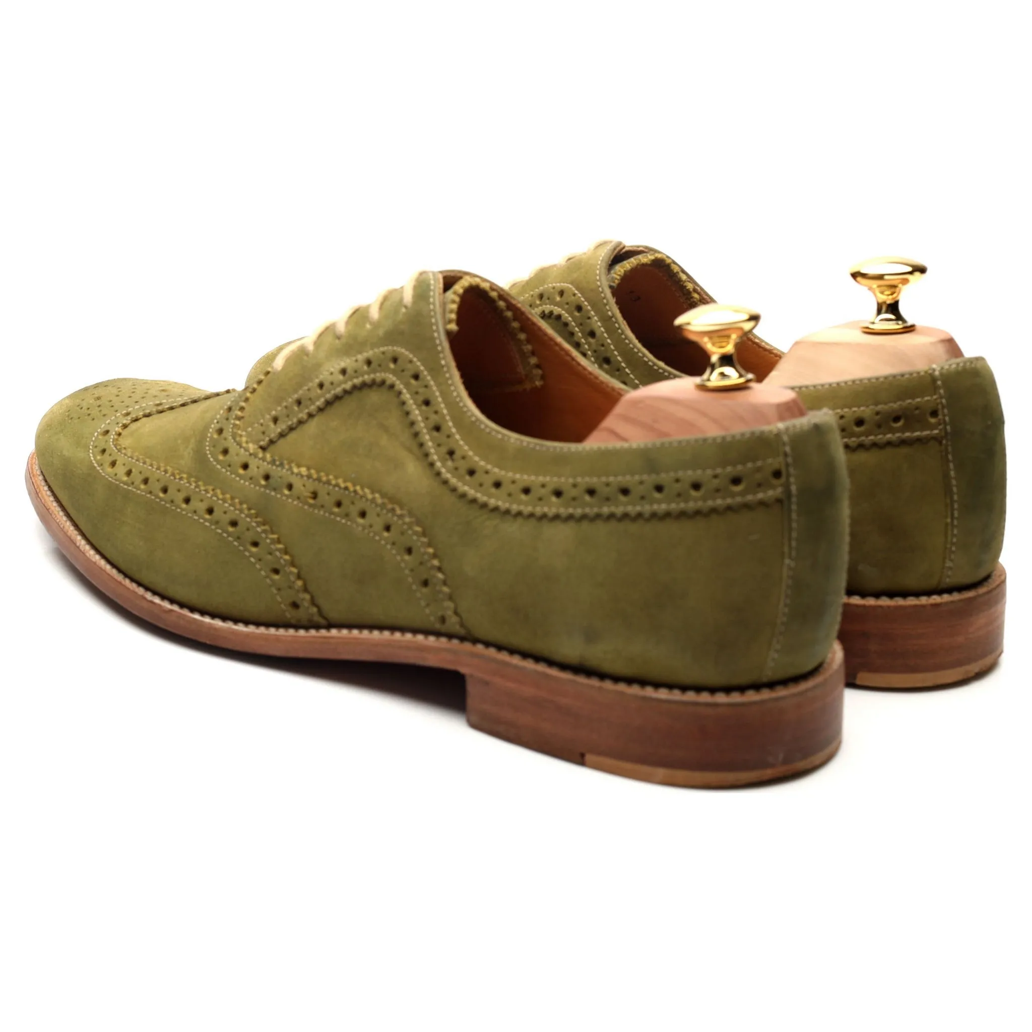 'Tye' Green Nubuck Suede Oxford Brogues UK 11