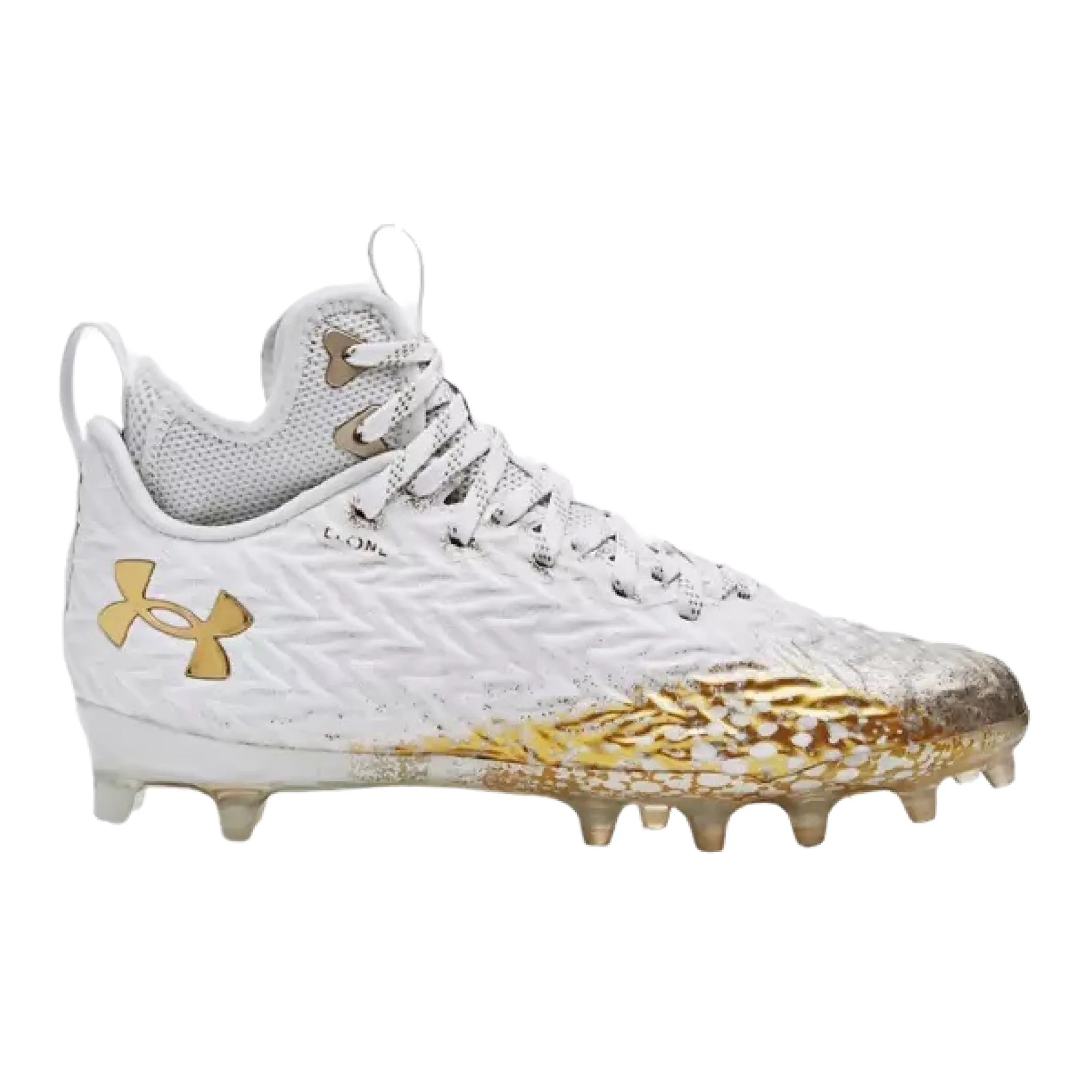 Under Armour Women’s Spotlight Clone MC Football Cleats - White/Gold