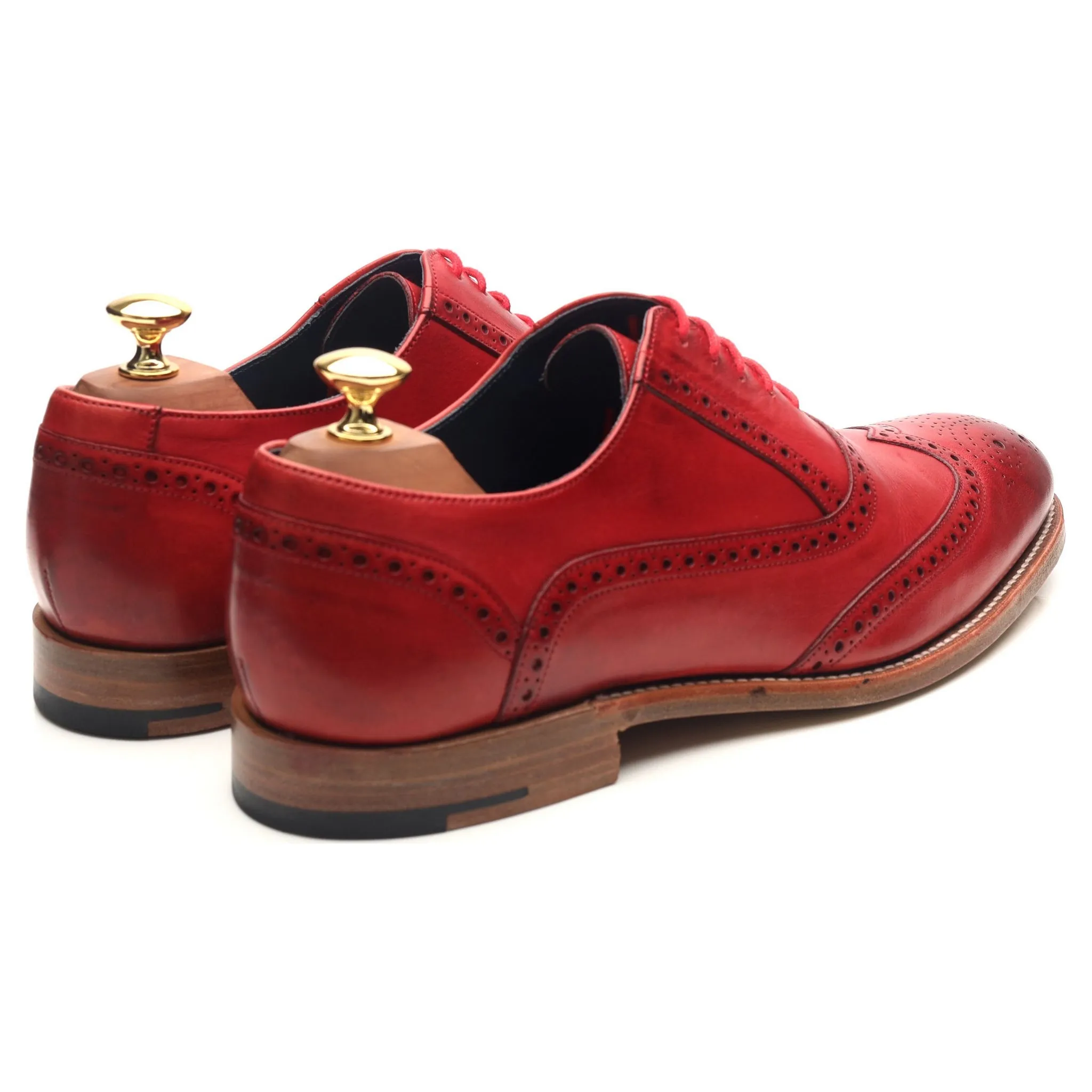 'Valiant' Red Leather Brogues UK 9 F