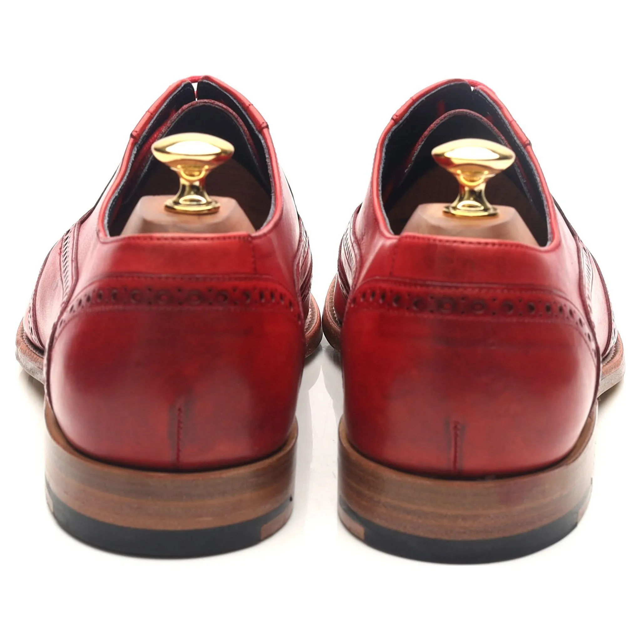 'Valiant' Red Leather Brogues UK 9 F