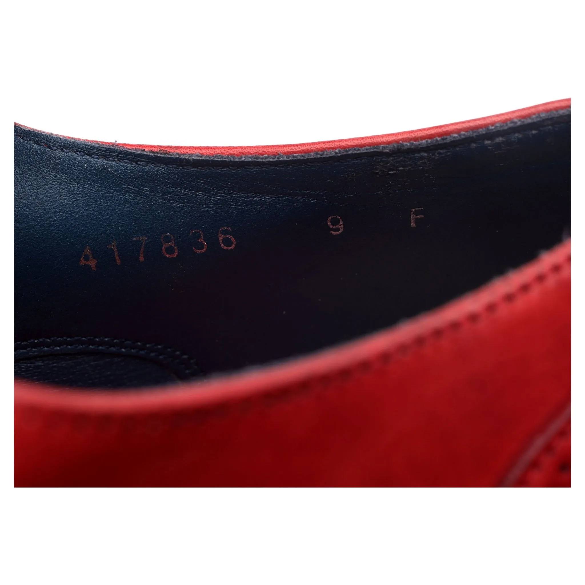 'Valiant' Red Leather Brogues UK 9 F