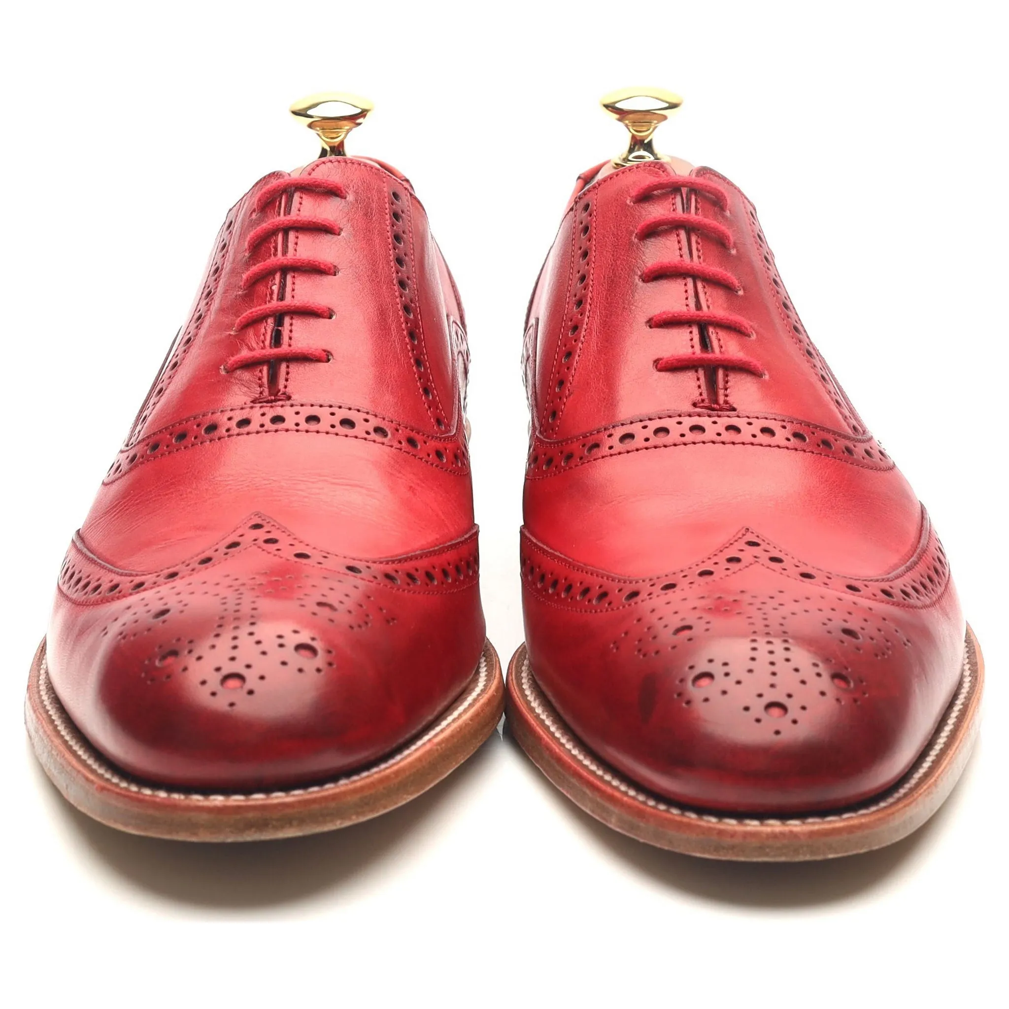 'Valiant' Red Leather Brogues UK 9 F