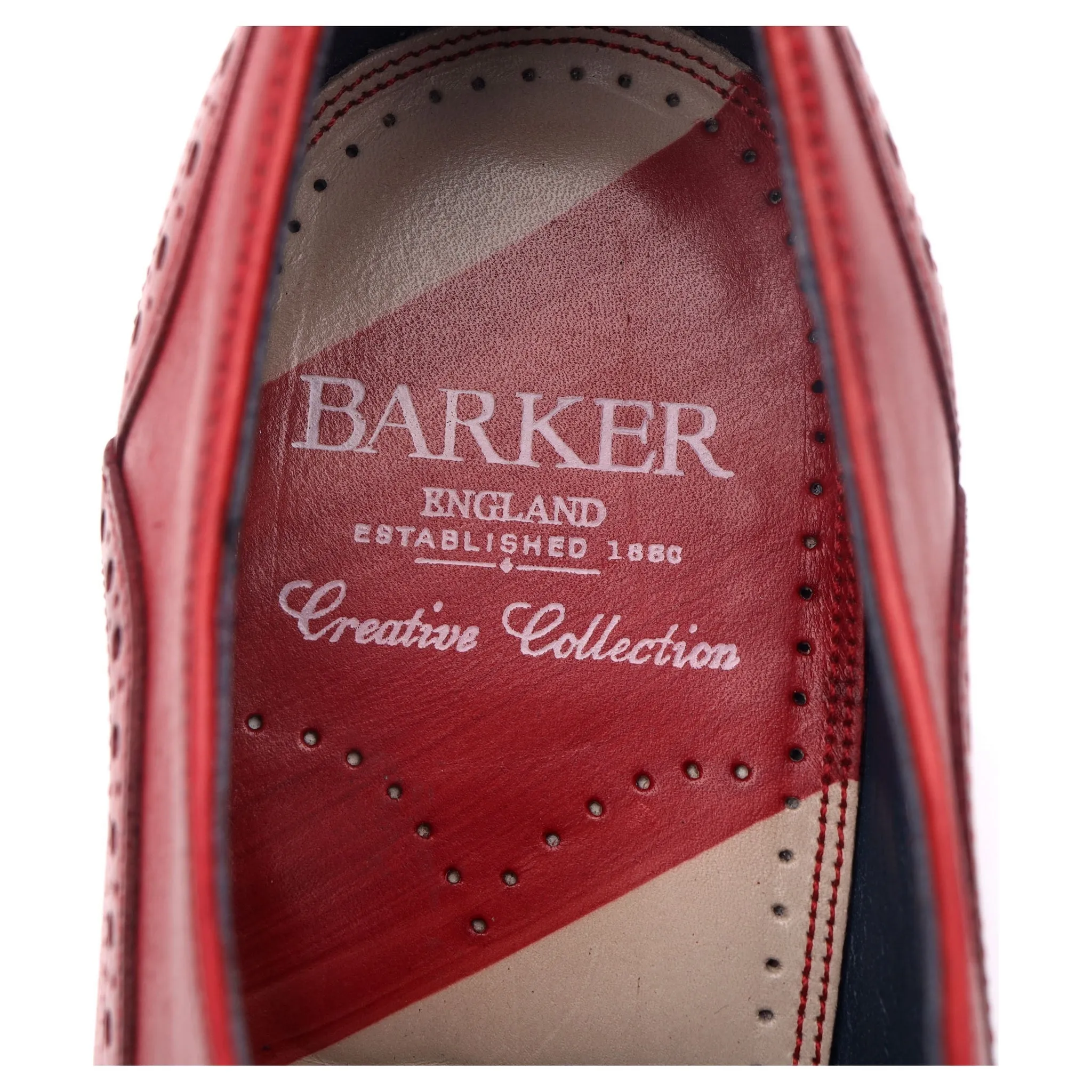 'Valiant' Red Leather Brogues UK 9 F