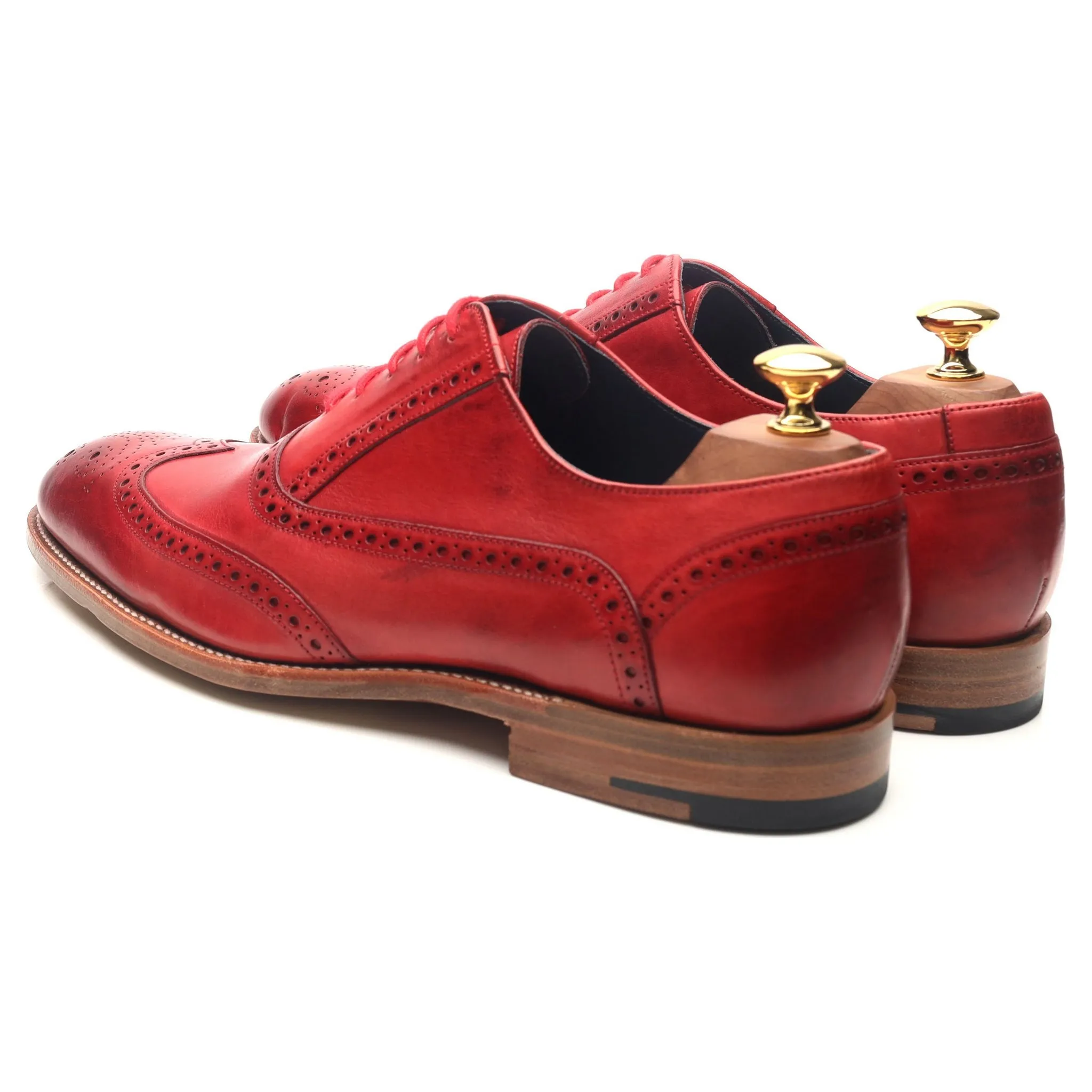 'Valiant' Red Leather Brogues UK 9 F