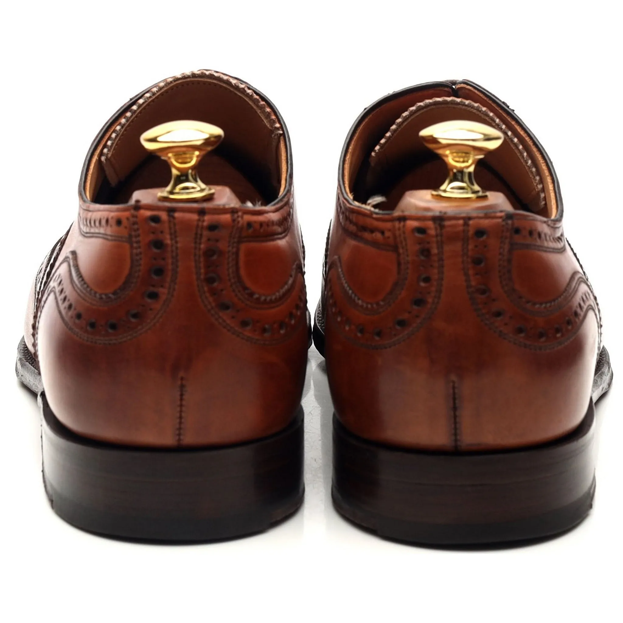 'Welbeck' Tan Brown Leather Oxford Brogues UK 9.5 F