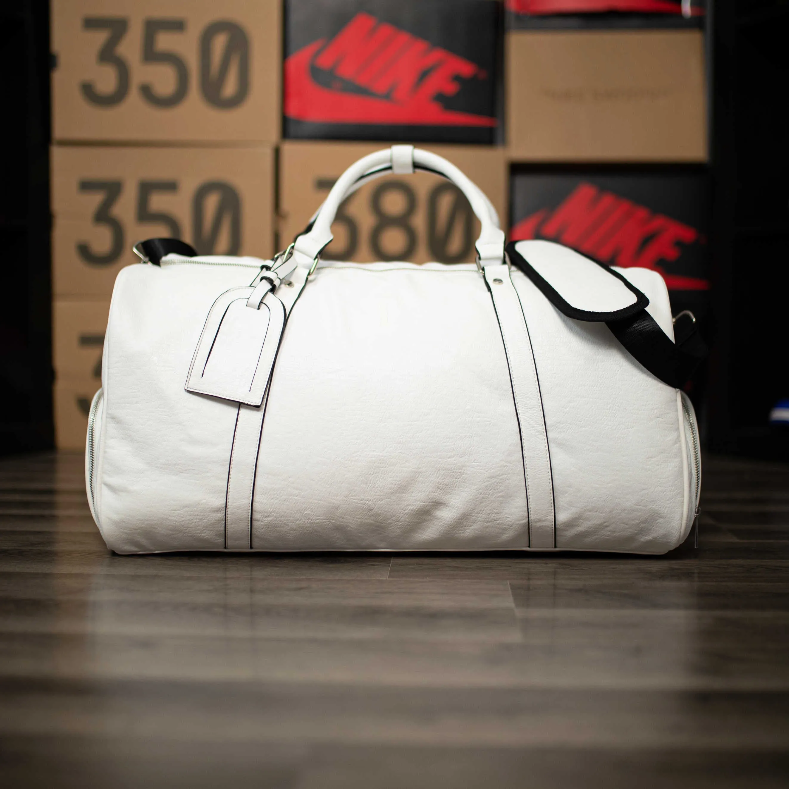 White Leather Duffle (HOLIDAY SALE)