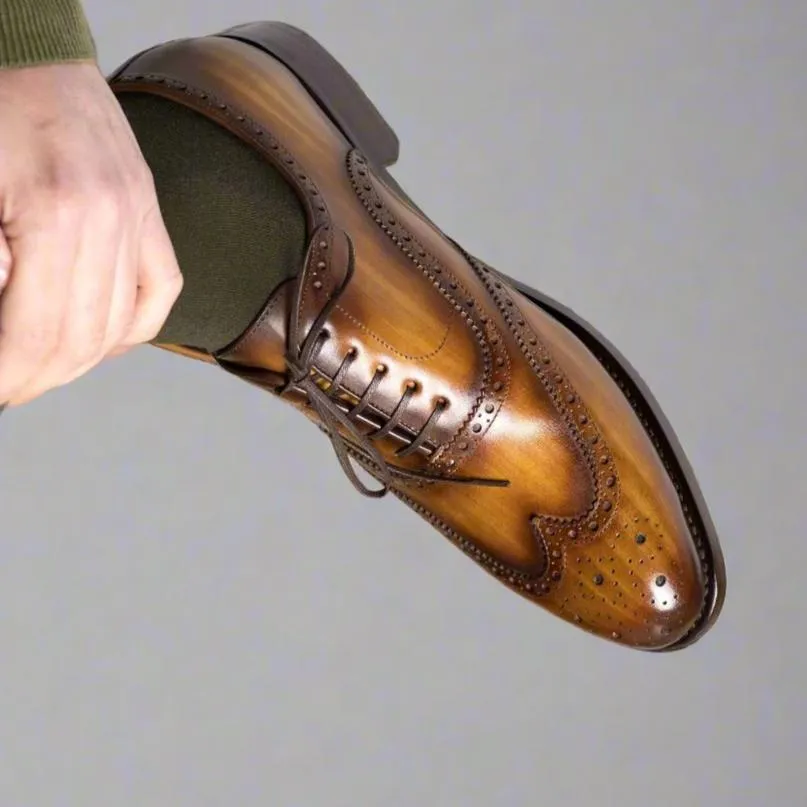 WINGTIPS COGNAC PATINA (TRADITIONAL-Z1)