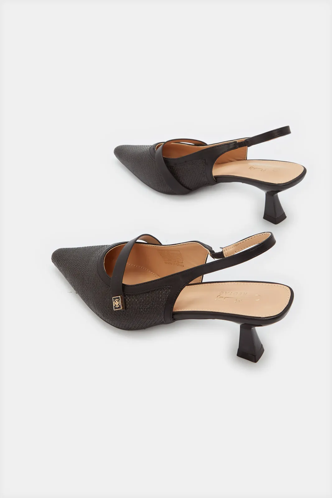 Women Black Slingback Mule