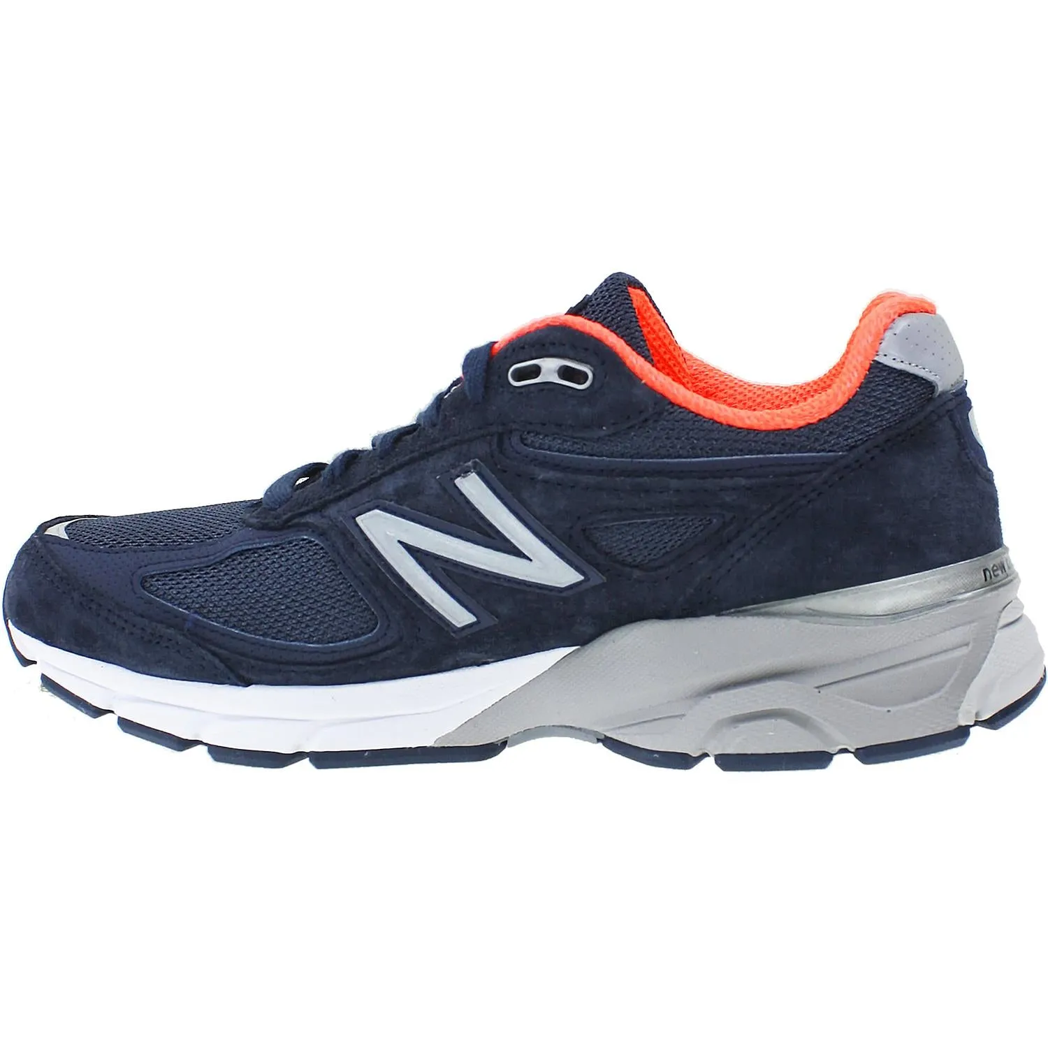 Women's New Balance W990NV4 Running Shoes Navy Leather/Mesh