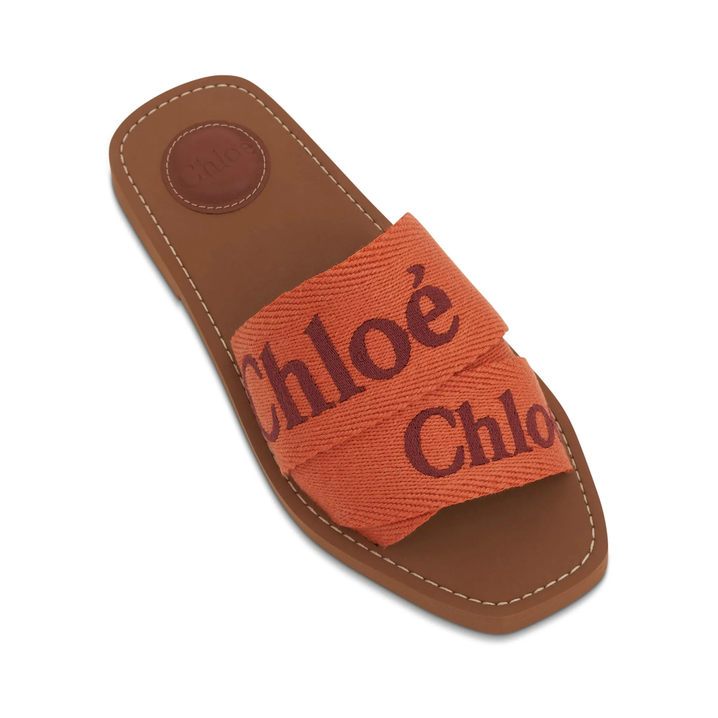 Woody Flat Mule in Orange