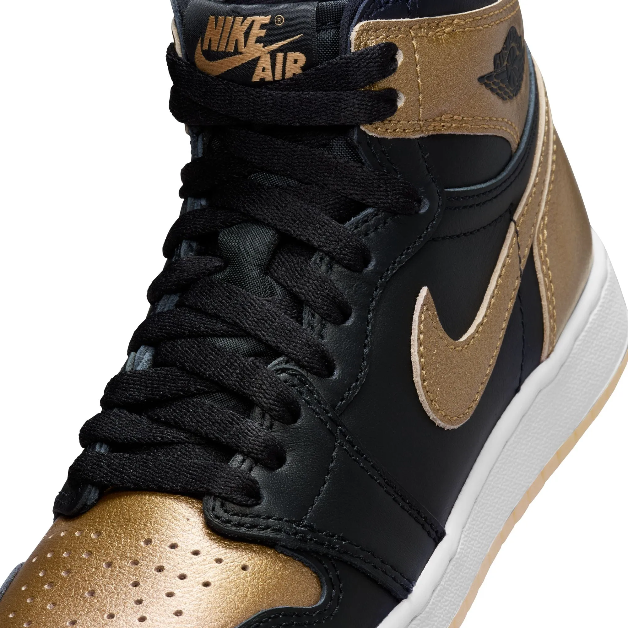 Youth Air Jordan 1 High OG 'Black and Gold'