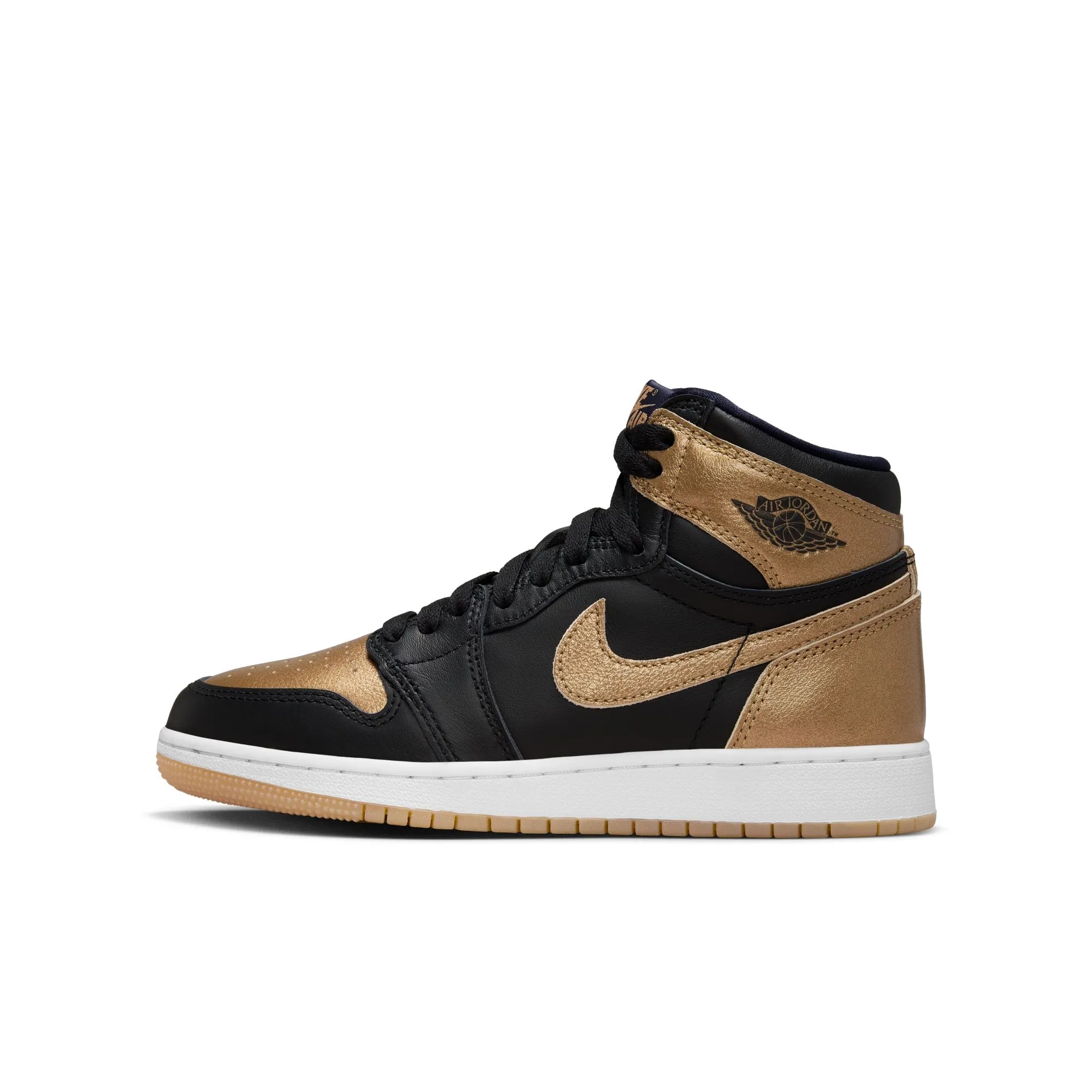 Youth Air Jordan 1 High OG 'Black and Gold'