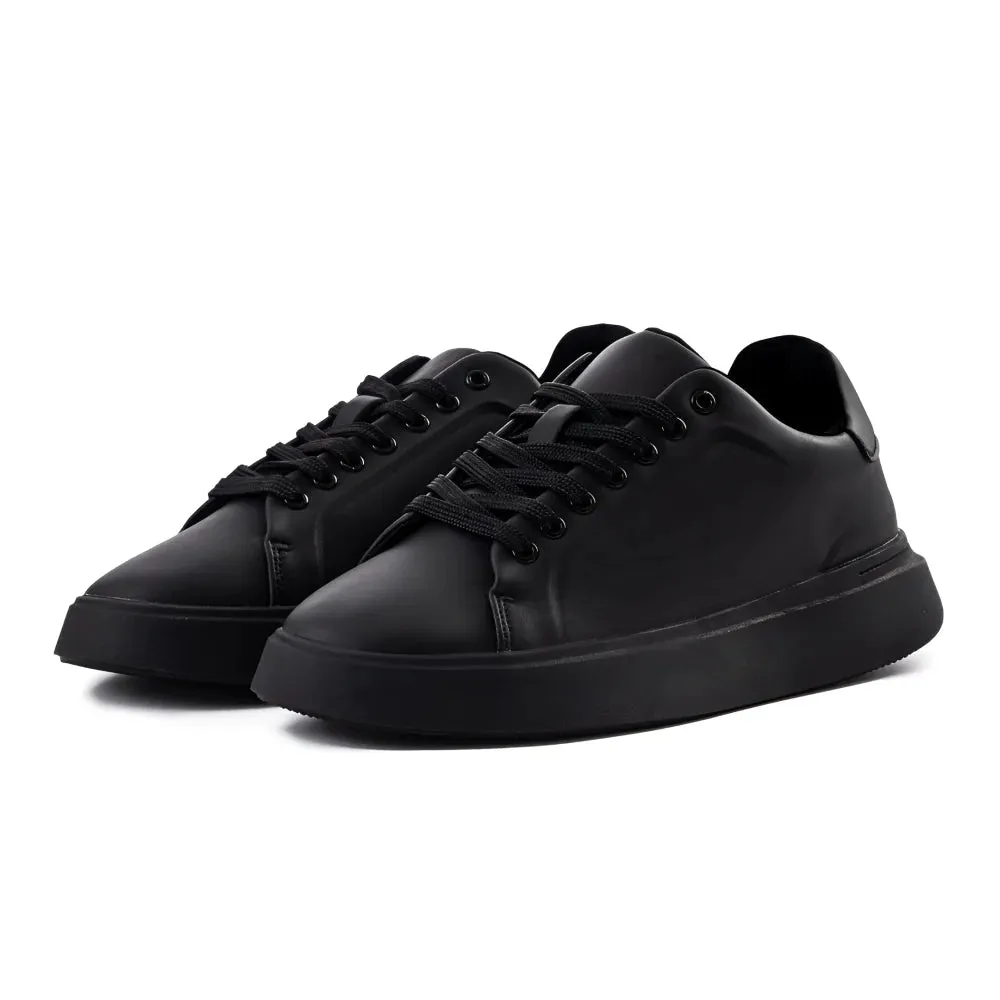 ZARA MONOCHROME CHUNKY 2 SOLE SNEAKERS - BLK