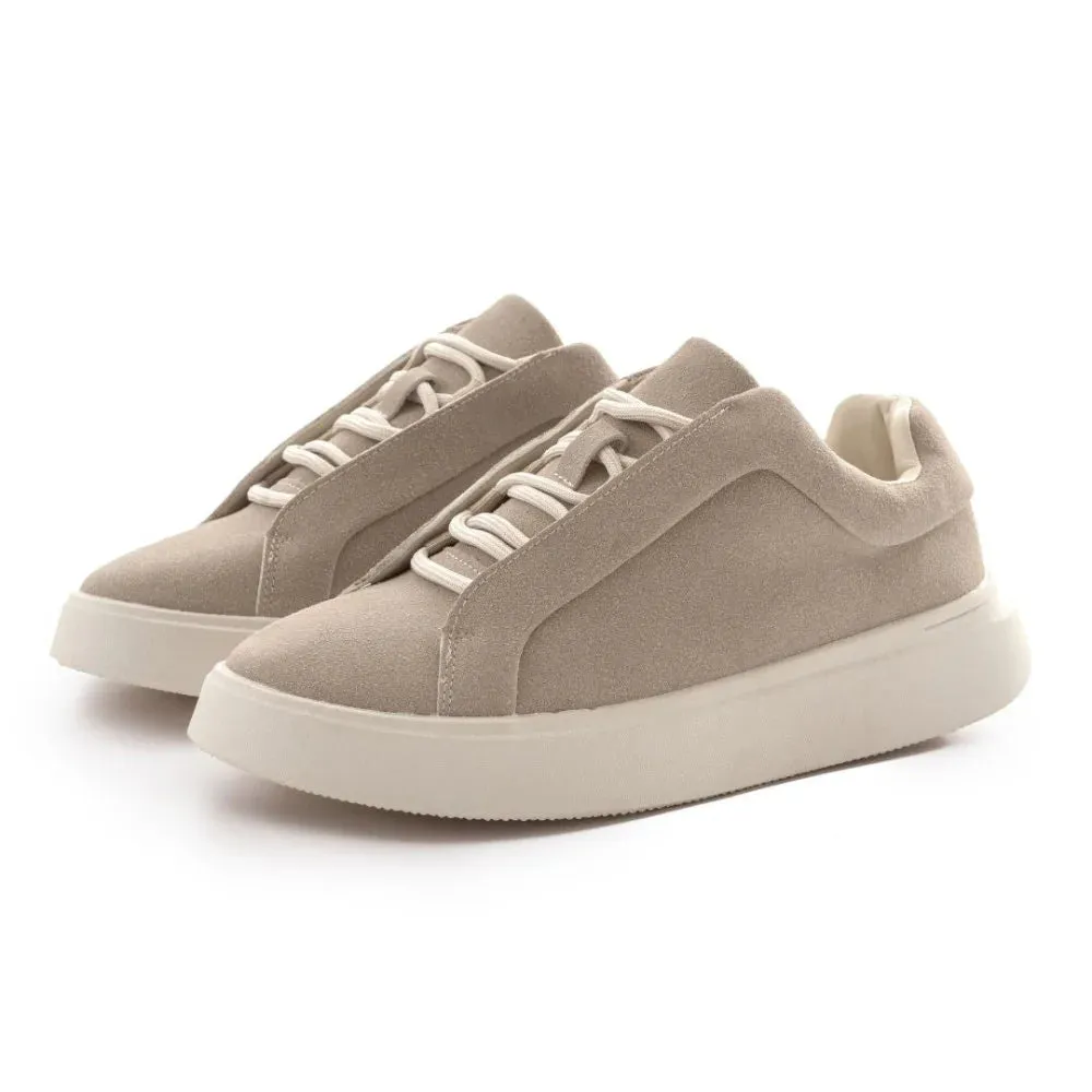 ZARA MONOCHROME SUEDE CHUNKY SOLE SNEAKERS - SND