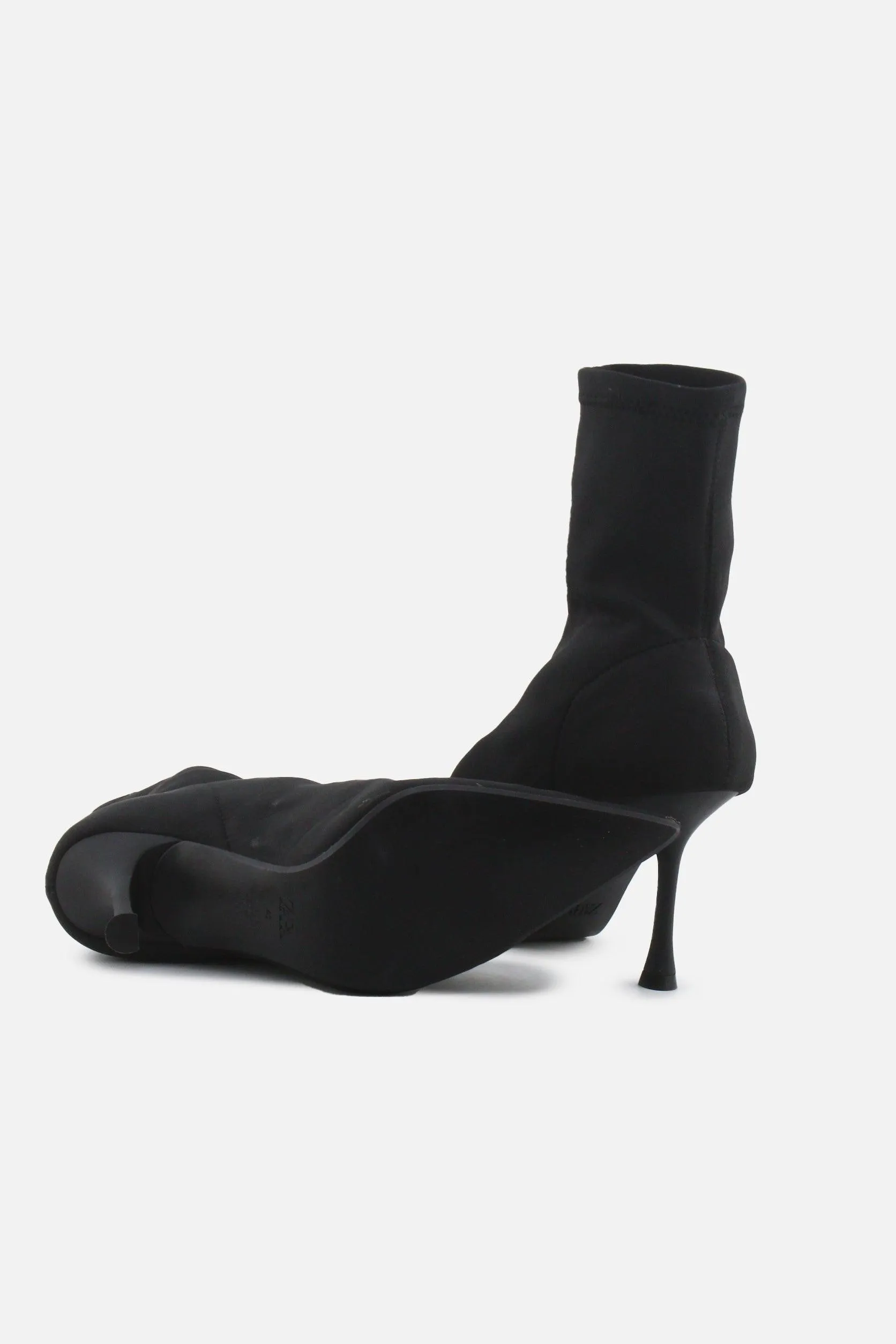 Zara Stretchable Stilettos Ankle Boots | Textile