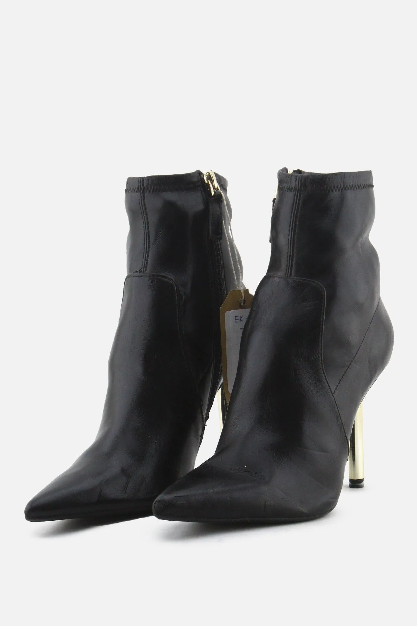 Zara Zipper Stilettos Ankle Boots | 100% Authentic Leather