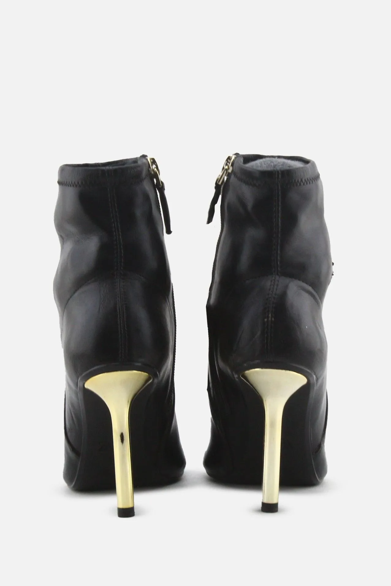 Zara Zipper Stilettos Ankle Boots | 100% Authentic Leather