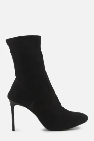 Zara Zipper Stilettos Ankle Boots | Suede